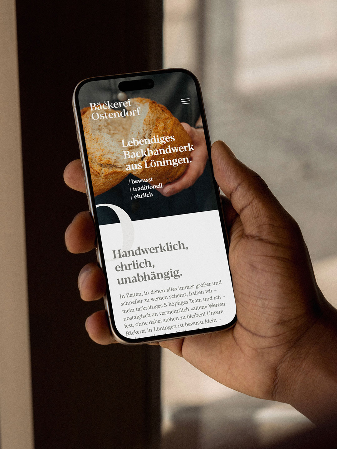 Webdesign für die Bäckerei Ostendorf – digitales Erscheinungsbild im Corporate Design